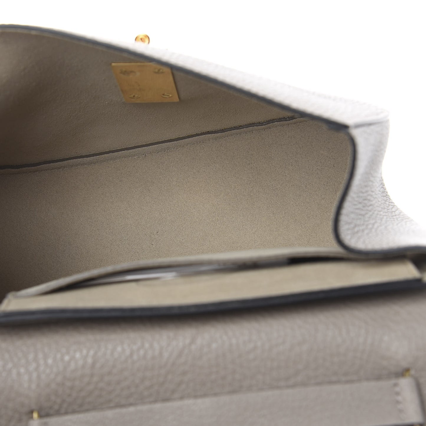 Grained Lambskin Drew Shoulder Bag Motty Grey