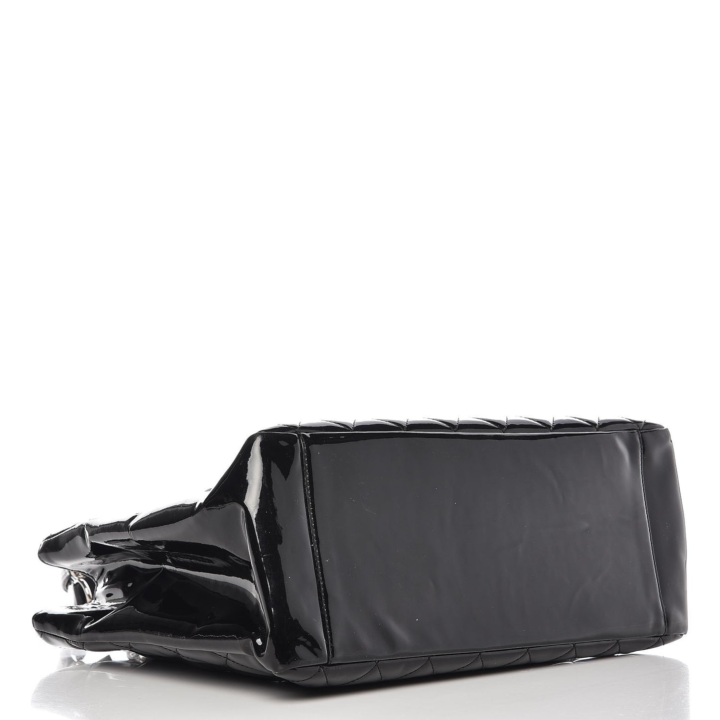 Patent Quilted Grand Shopping Tote GST Black