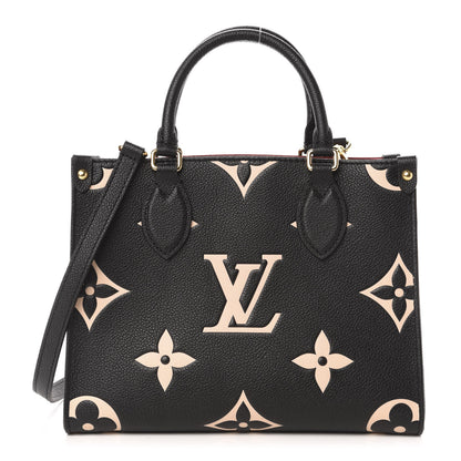 Louis Vuitton Empreinte Monogram Giant Onthego PM Black Beige 1 of 11