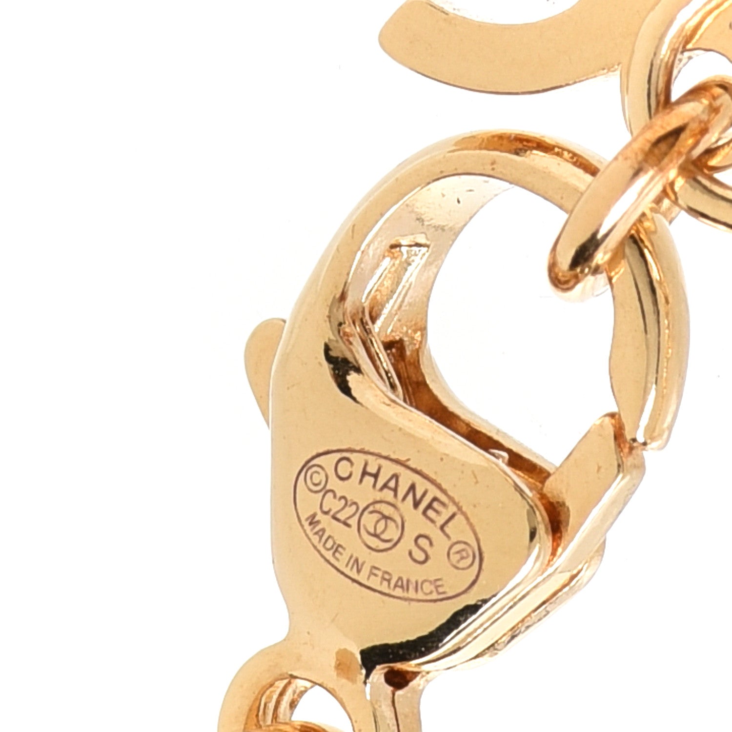 Chanel Metal Resin Chain CC Choker Gold Black 5 of 6