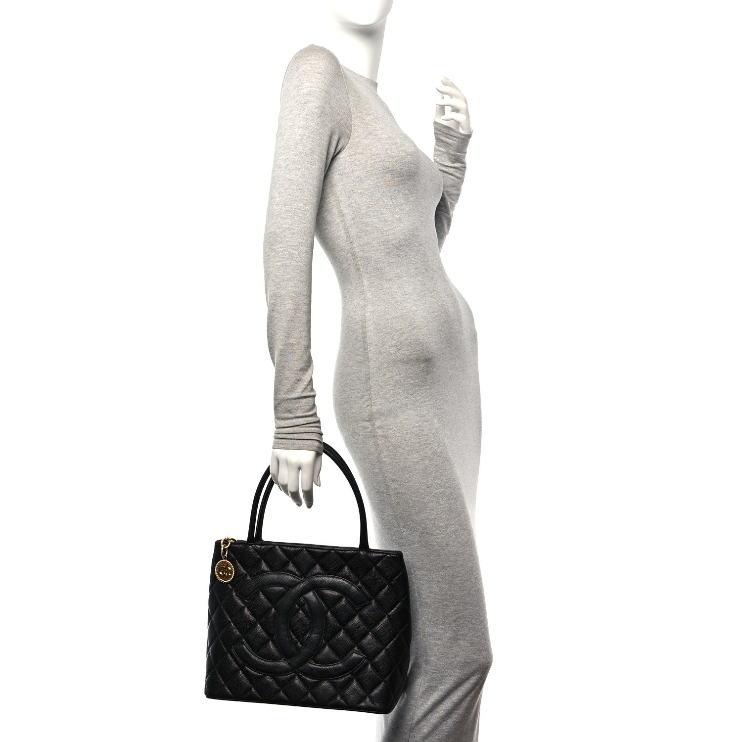 Chanel Caviar Quilted Medallion Tote Black 2 of 11