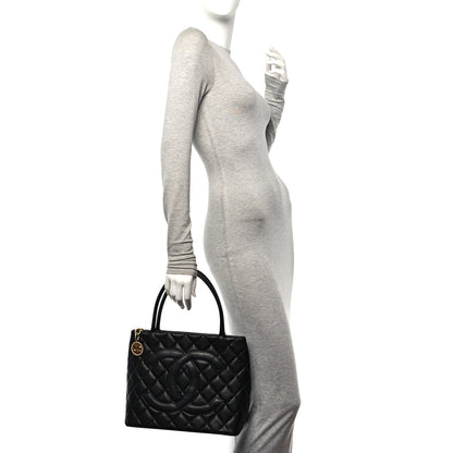 Chanel Caviar Quilted Medallion Tote Black 2 of 11