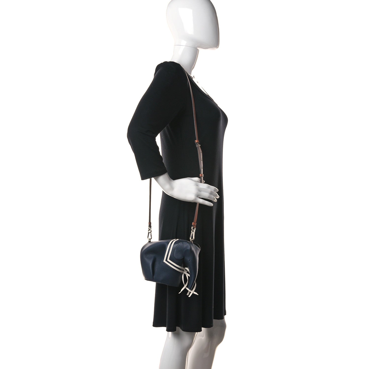 Loewe Calfskin Mini Sailor Elephant Crossbody Bag Deep Blue 2 of 10