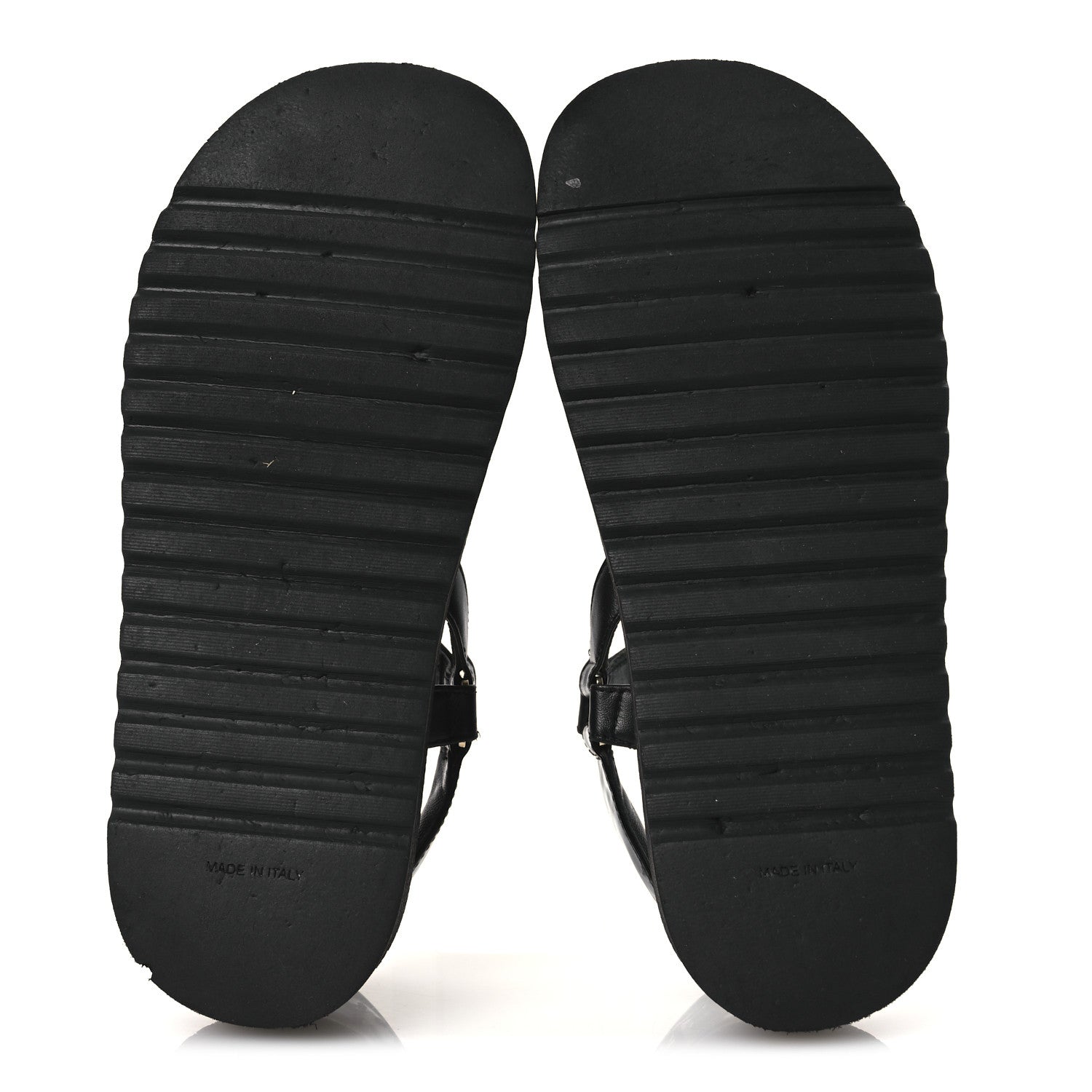 Chanel Lambskin Patent Logo Platform Sandals 39 Black 13 of 30