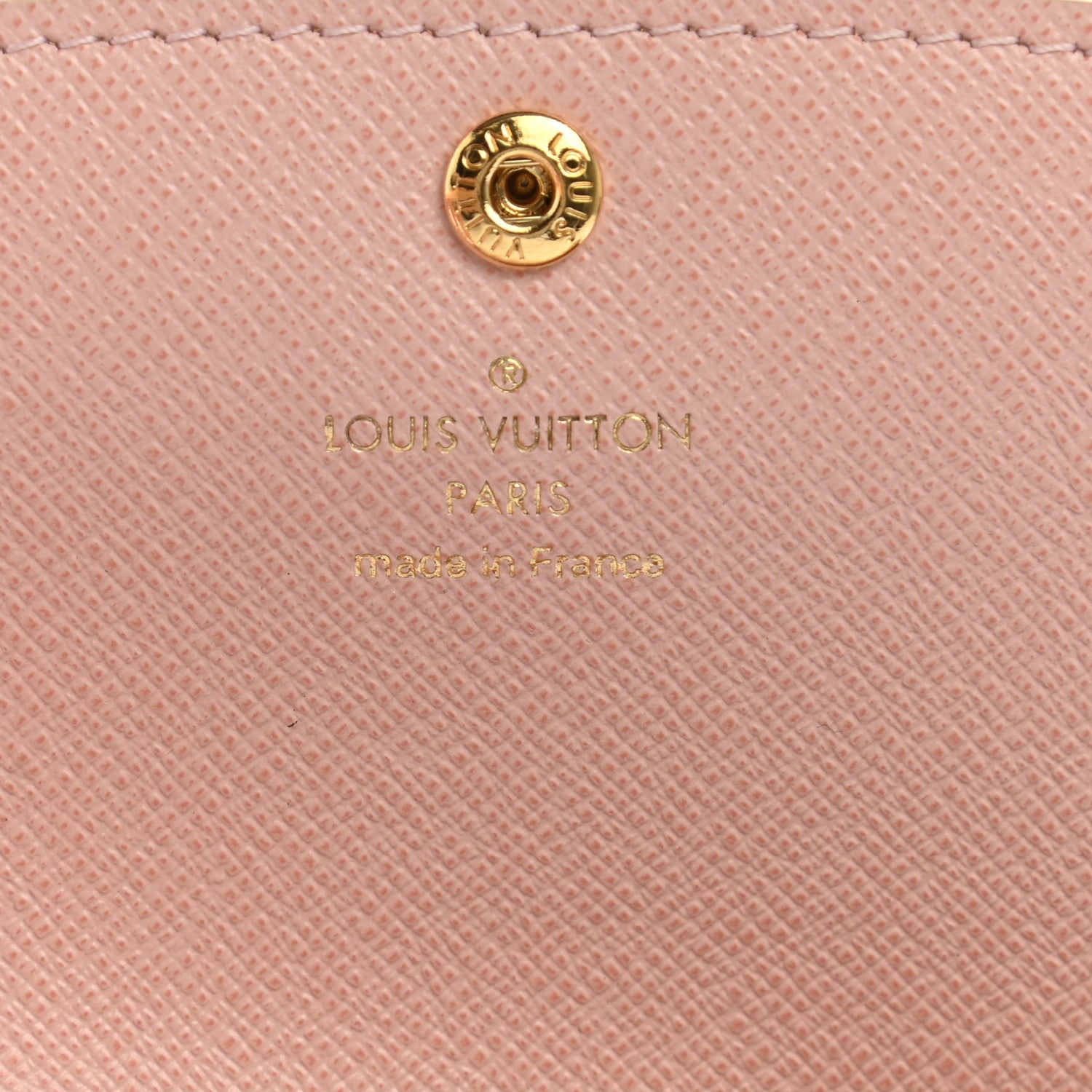 Louis Vuitton Damier Azur Emilie Wallet Rose Ballerine 6 of 8