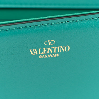 Valentino Garavani Calfskin Vlogo Loco Shoulder Bag Peacock 6 of 10