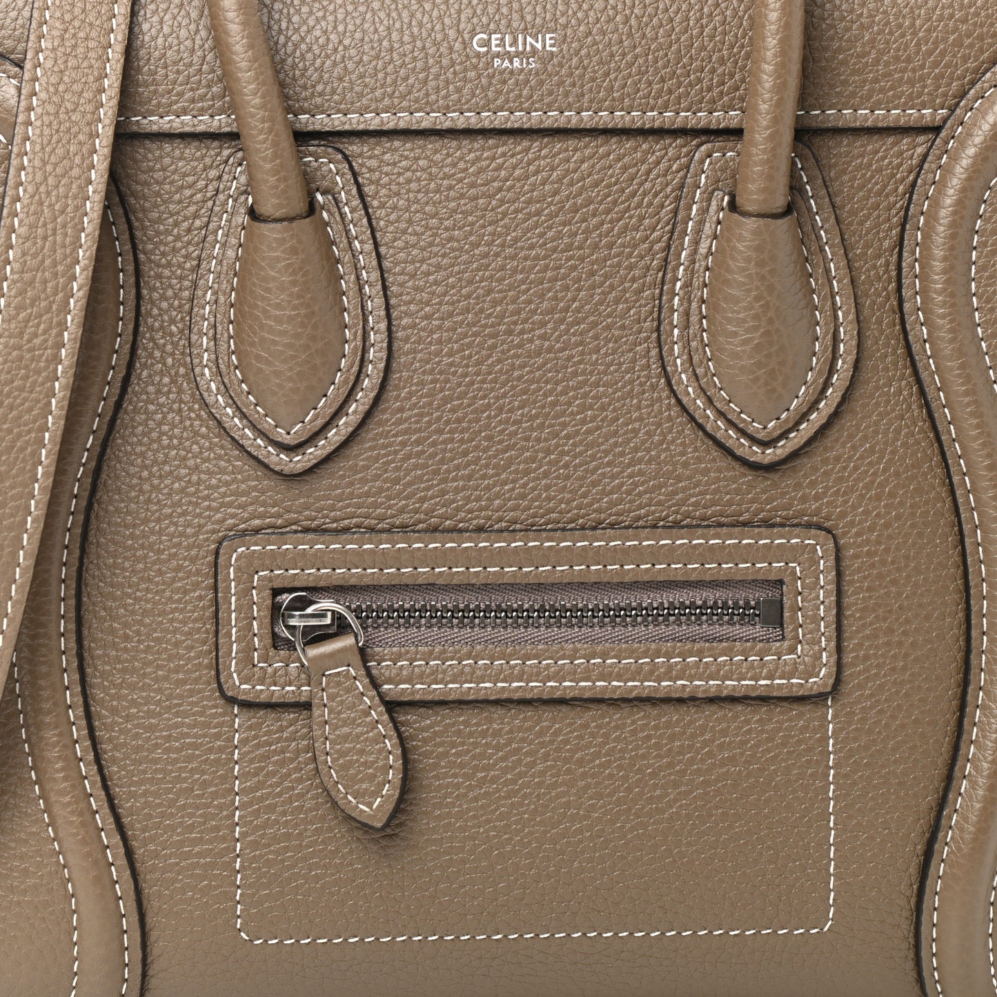 Drummed Calfskin Nano Luggage Souris
