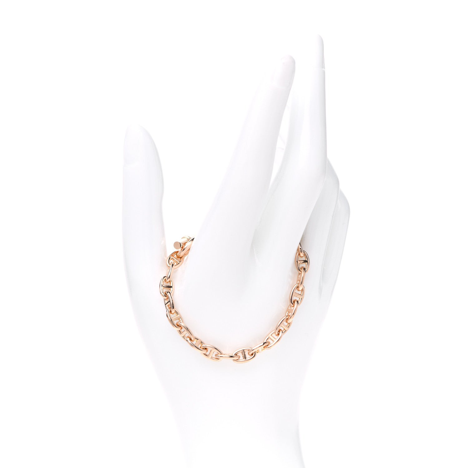 Hermes 18K Rose Gold TPM Chaine d'Ancre Bracelet 2 of 5