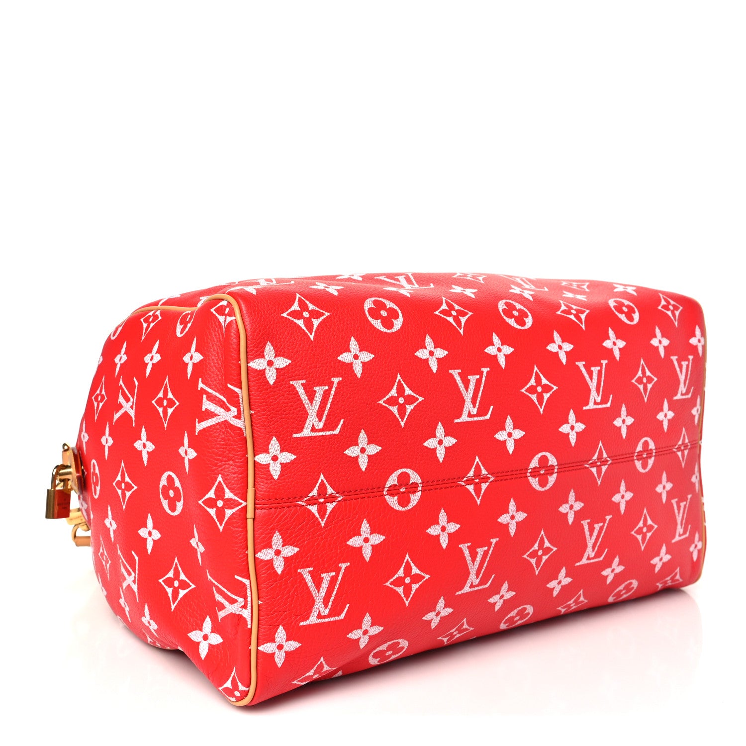 Louis Vuitton Calfskin Monogram Speedy P9 Bandouliere 40 Red 4 of 9
