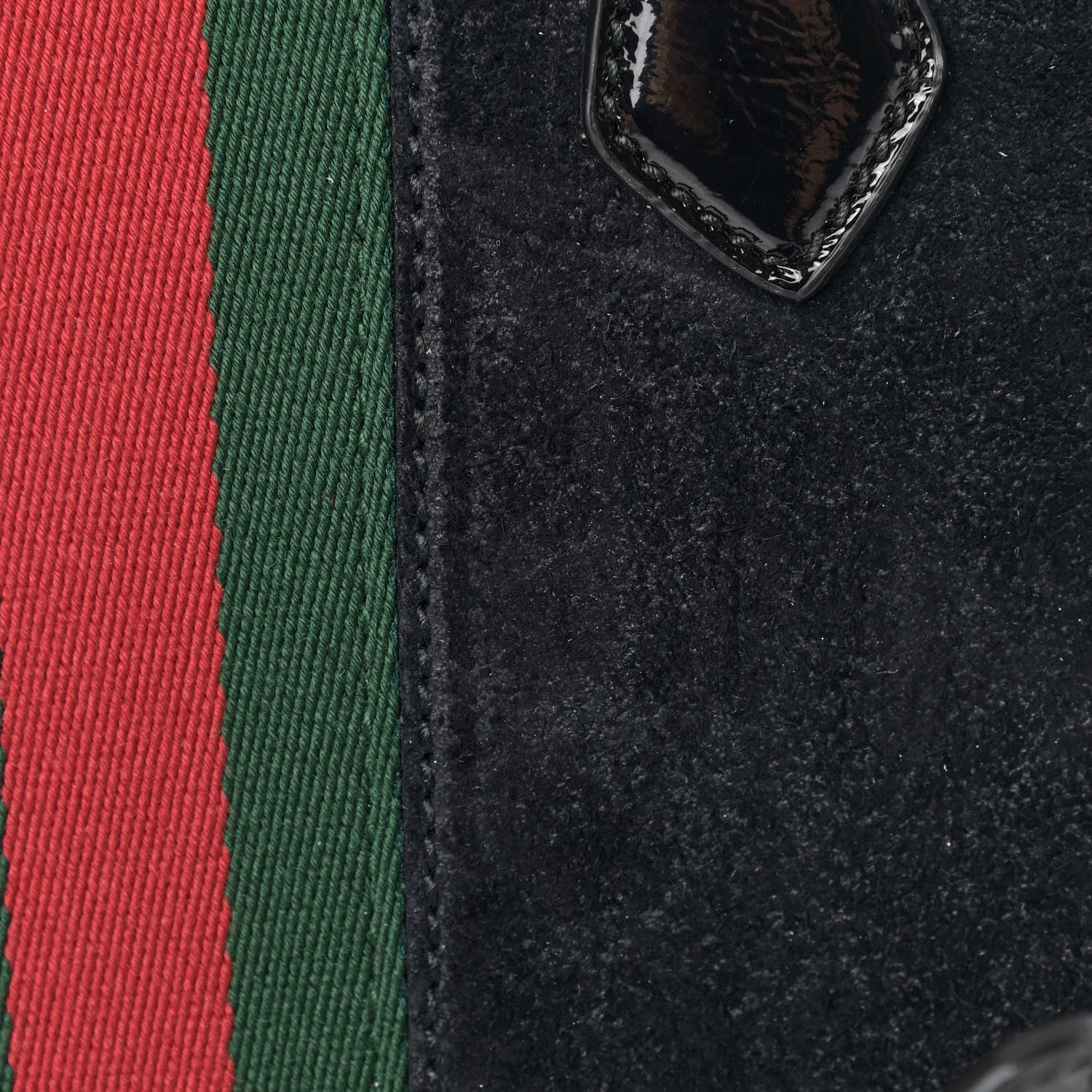 Gucci Suede Patent GG Web Small Ophidia Tote Bag Black 11 of 11