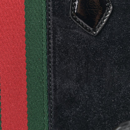 Gucci Suede Patent GG Web Small Ophidia Tote Bag Black 11 of 11
