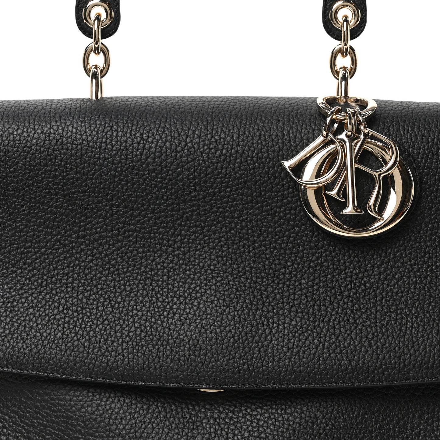 Bullcalf Medium Be Dior Flap Black Fraise