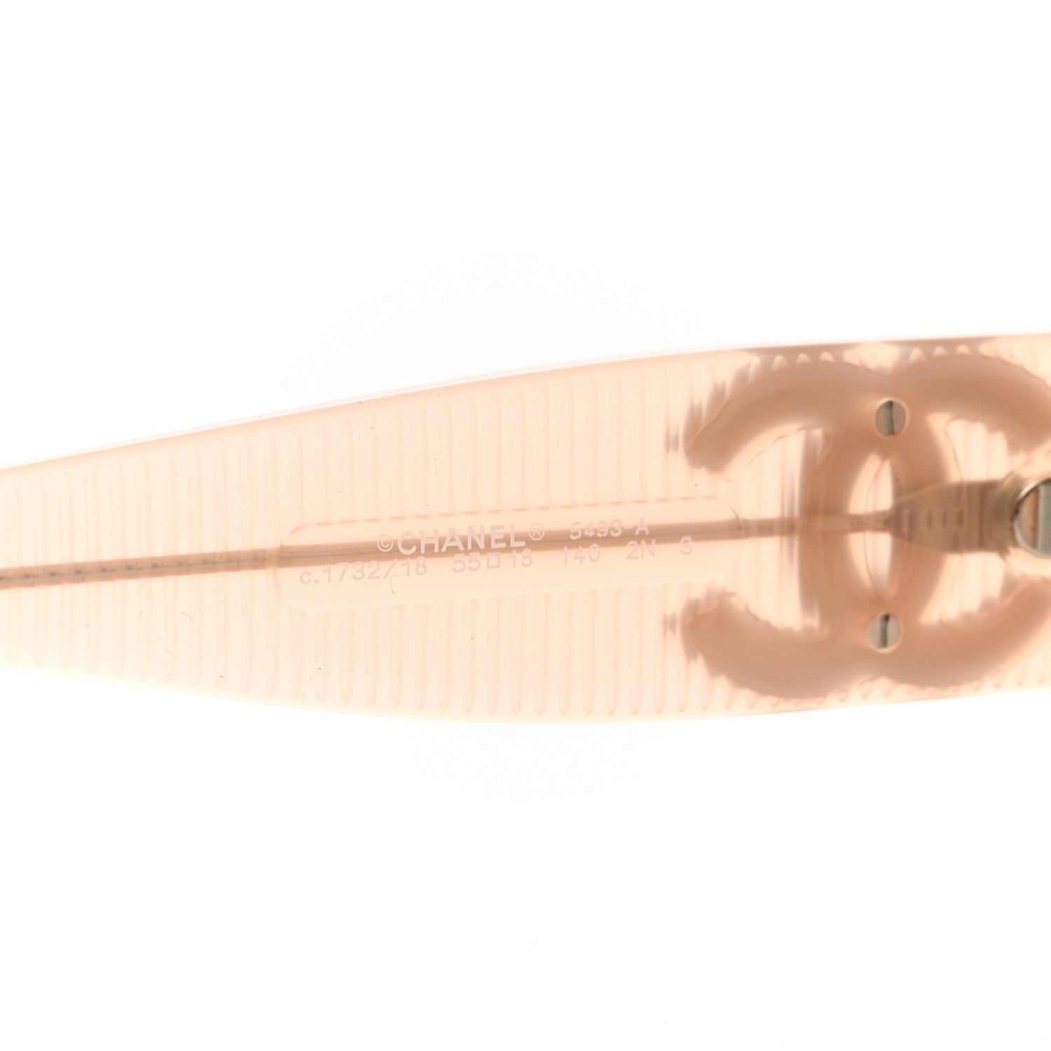 Chanel Acetate Rectangle CC Sunglasses 5493-A Light Orange 5 of 6