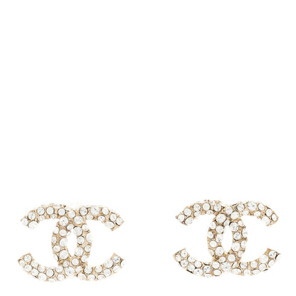 Chanel Crystal Mini CC Earrings Gold 1 of 4