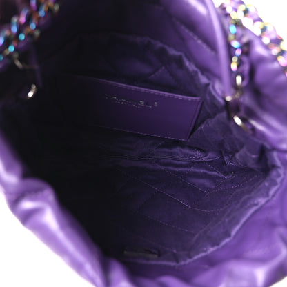 Chanel Shiny Calfskin Quilted Rainbow Mini Chanel 22 Purple 5 of 10