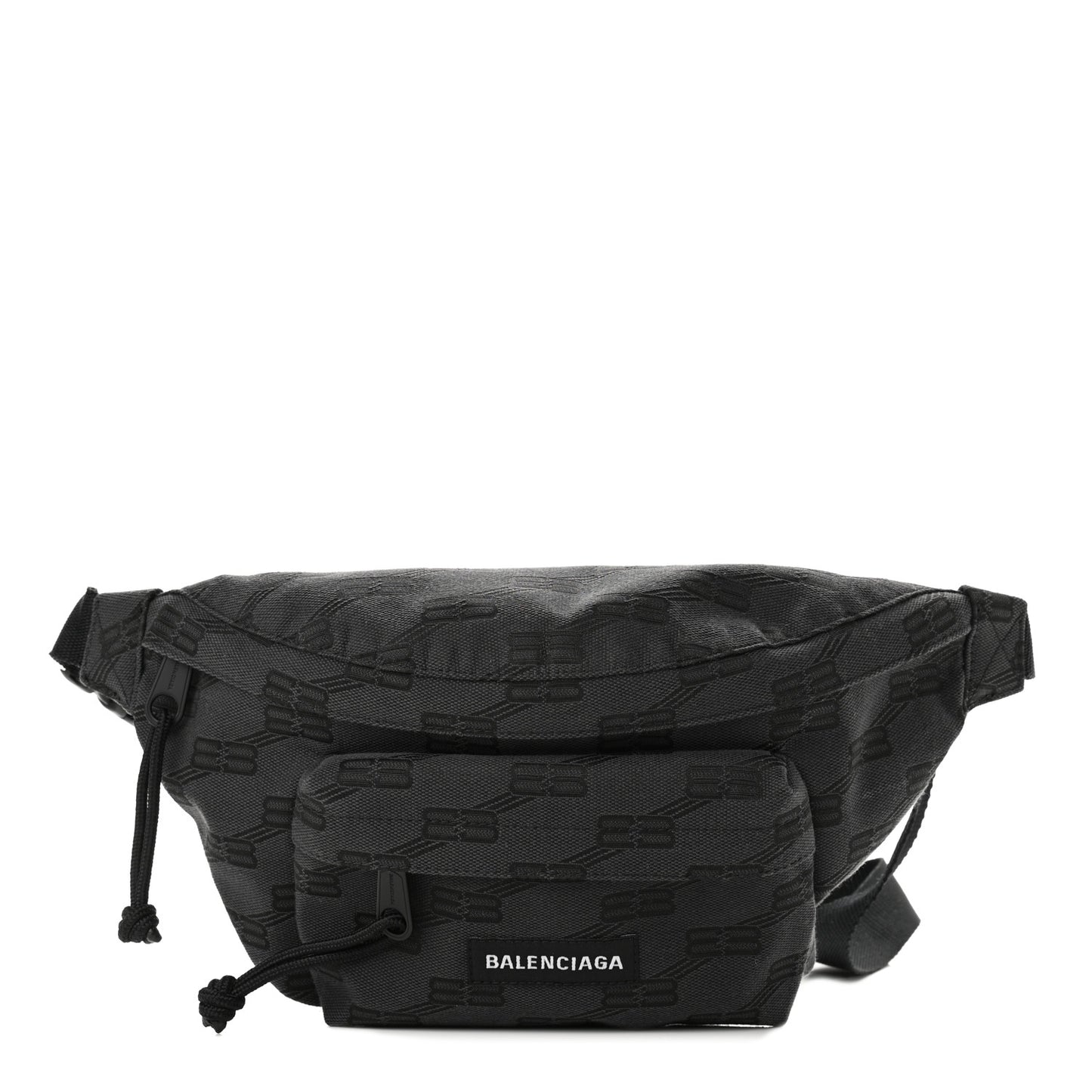 Canvas BB Monogram Medium Signature Beltpack Black