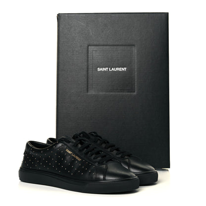 Saint Laurent Calfskin Womens Andy Pearl Low Top Sneakers 36.5 Black 9 of 9
