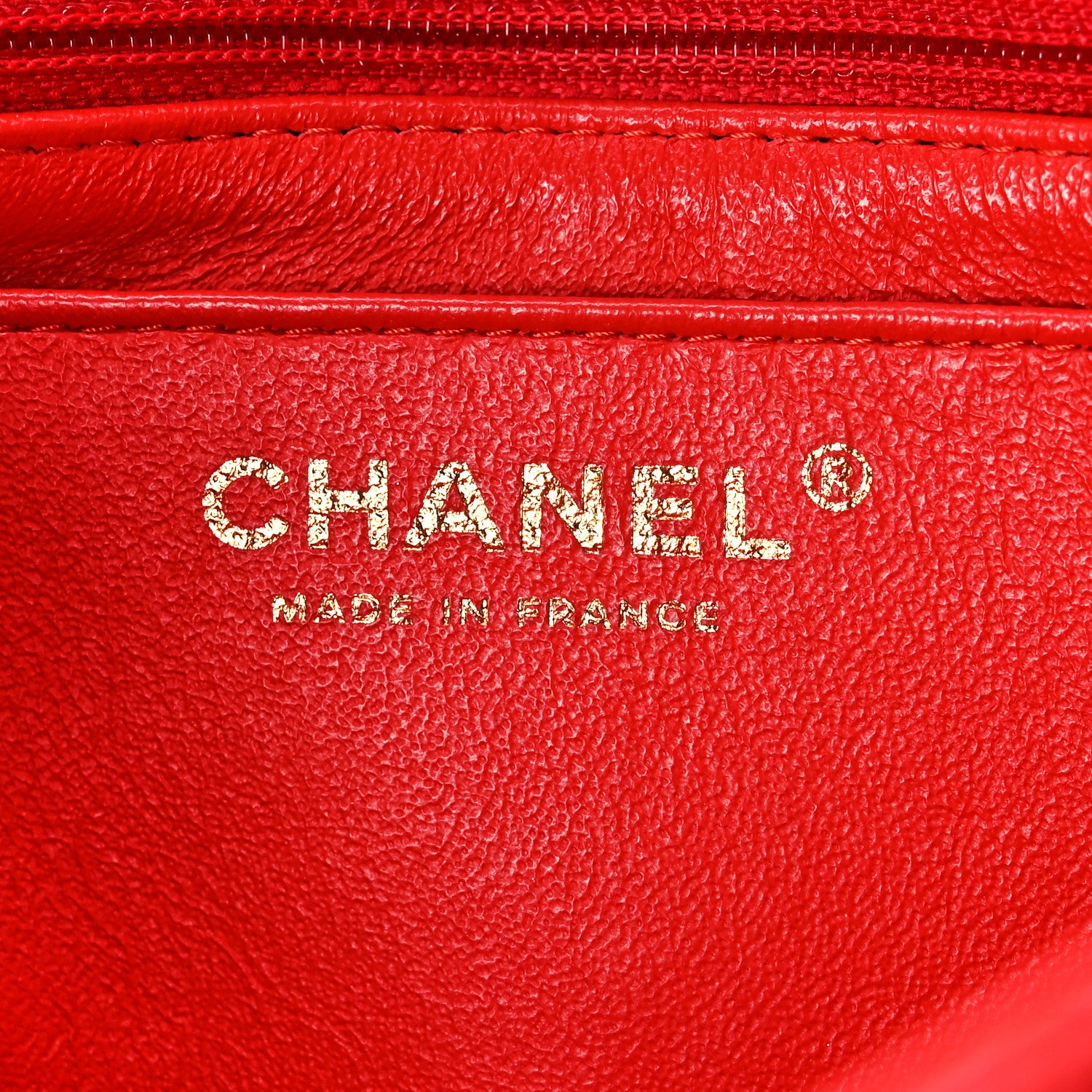 Chanel Lambskin Quilted Mini Rectangular Flap Red 7 of 12