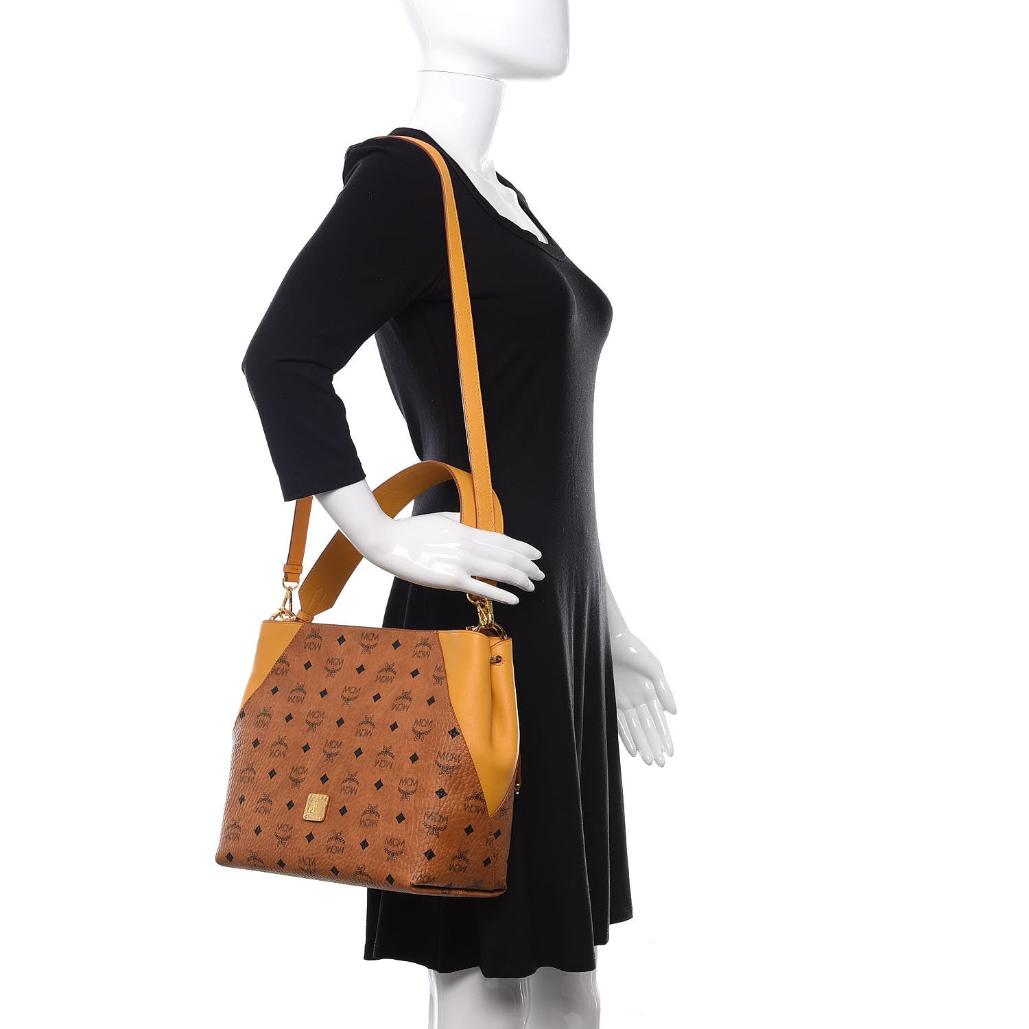MCM Visetos Medium Klara Hobo Cognac Yellow 2 of 12