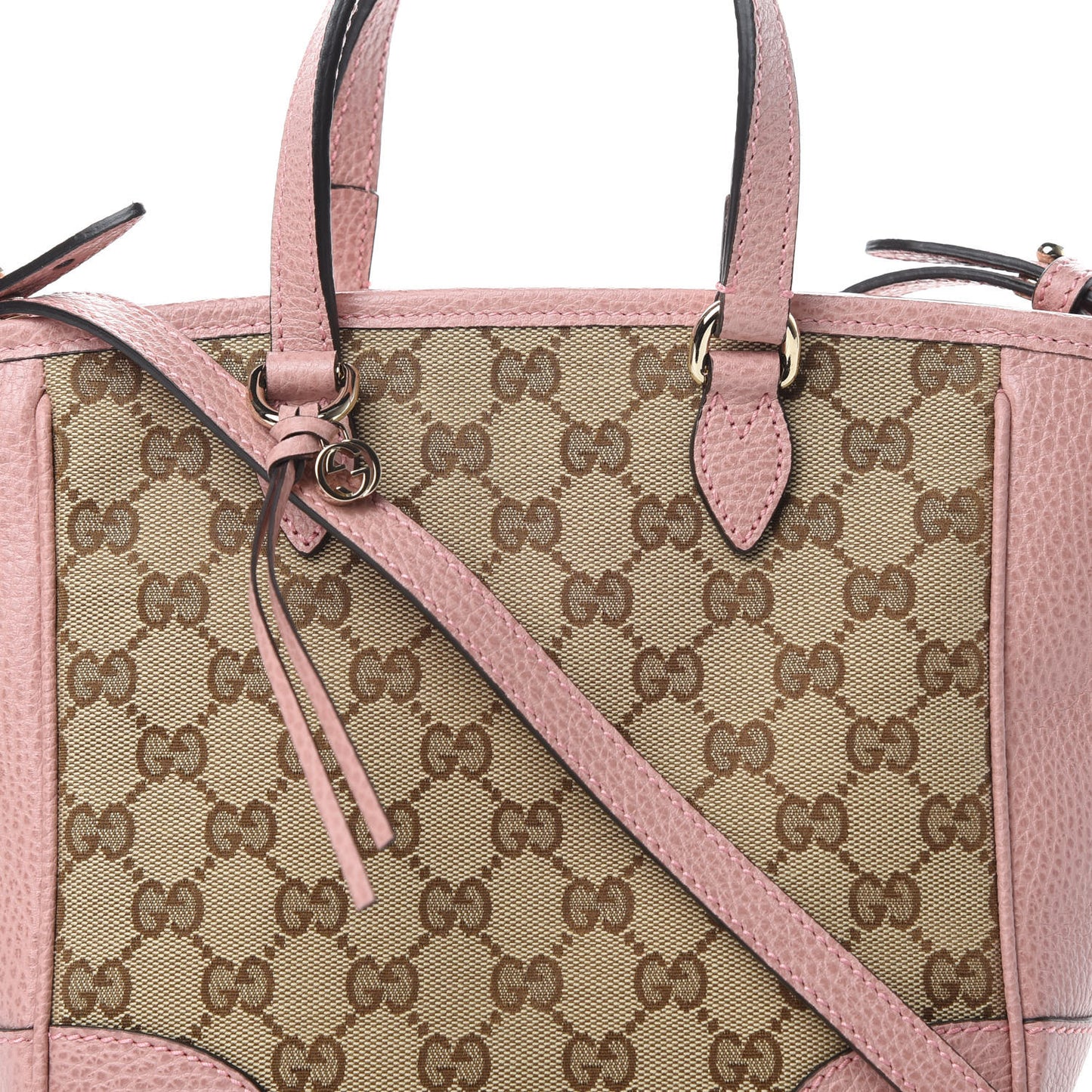 Monogram Small Bree Tote Beige Soft Pink