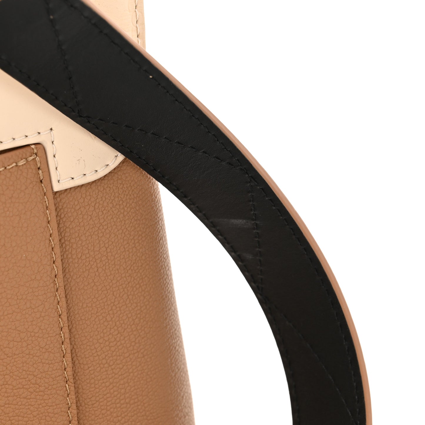 Cuir Plume Ecume Very One Handle Sesame Creme