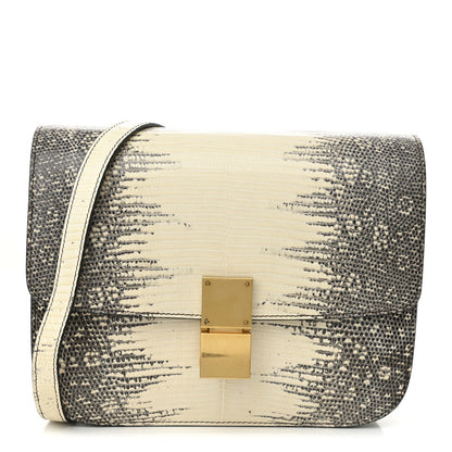 Celine Lizard Medium Classic Box Flap Bag Natural 1 of 12