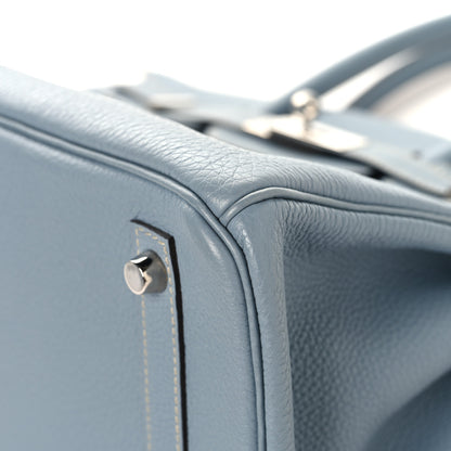 Hermes Togo Birkin 30 Bleu Lin 10 of 12
