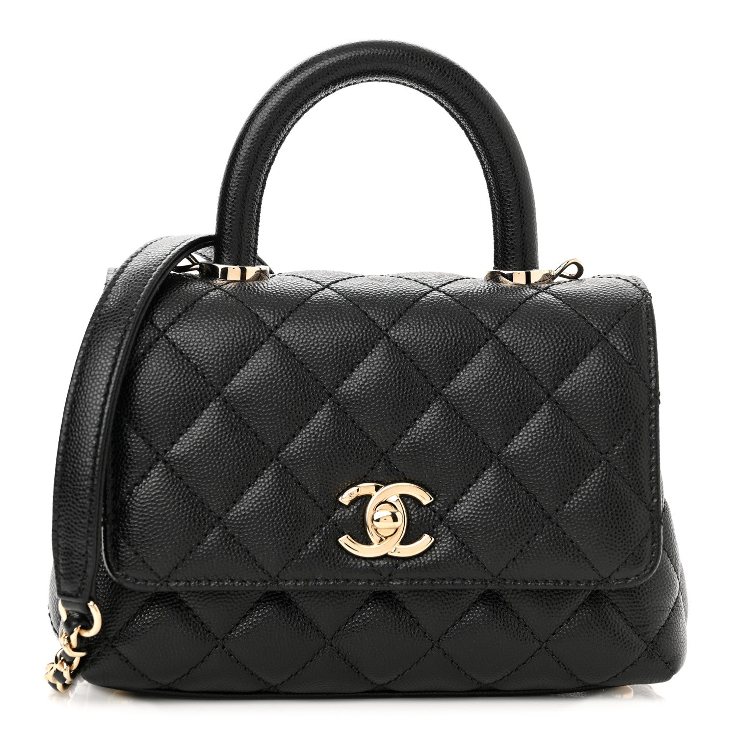 Chanel Caviar Quilted Extra Mini Coco Handle Flap Black 1 of 11