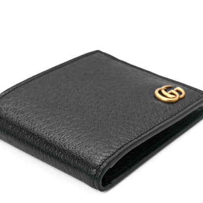 Gucci Calfskin Boar Effect GG Marmont Bi-Fold Wallet Black 10 of 12