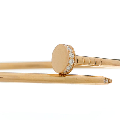 Cartier 18K Yellow Gold Diamond Small Juste Un Clou Bracelet 18 5 of 5