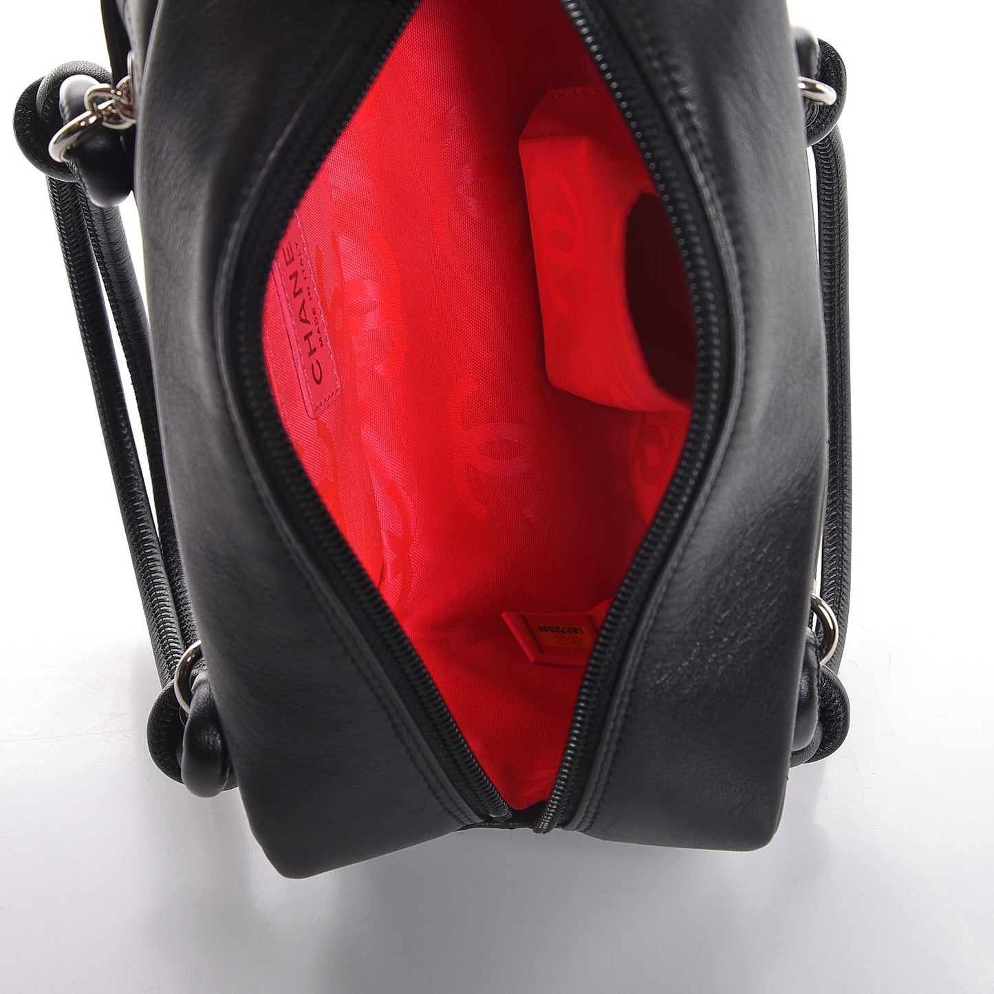 Calfskin Quilted Small Cambon Bowler Black