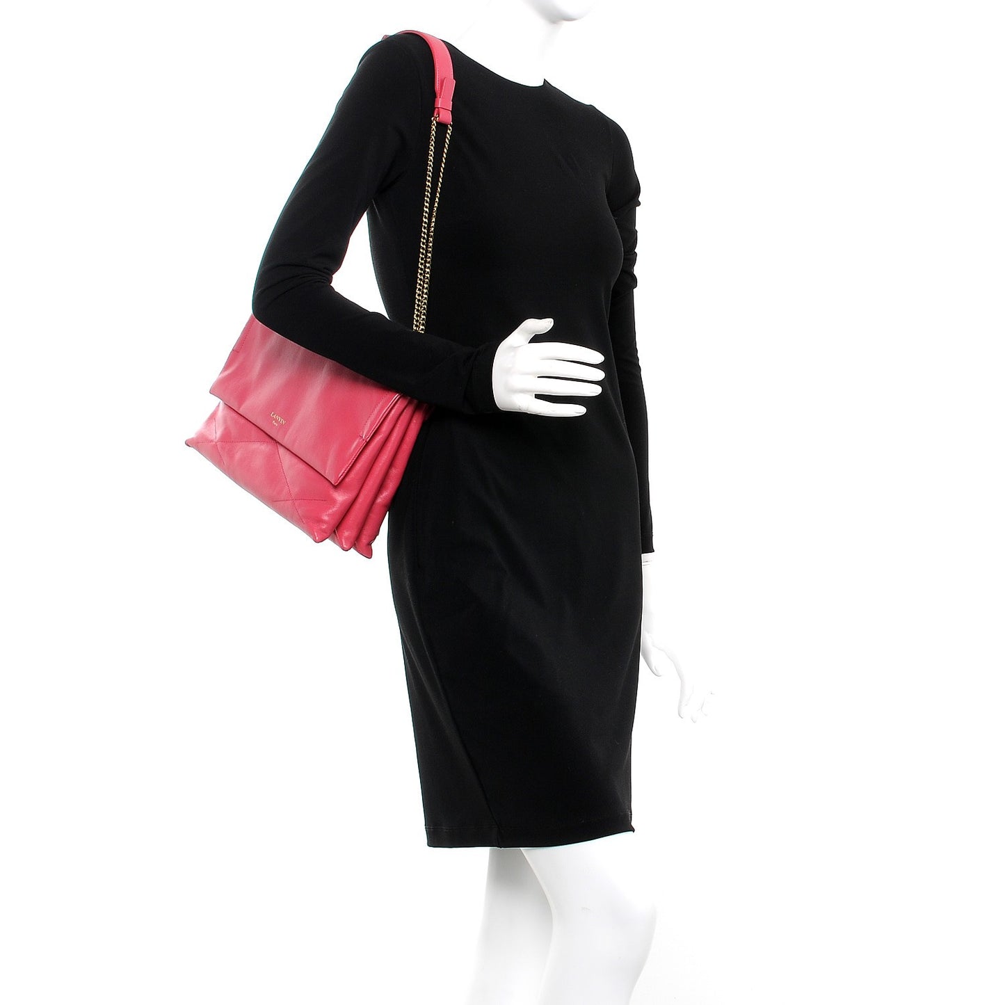 Lambskin Quilted Medium Sugar Flap Shoulder Bag Pink