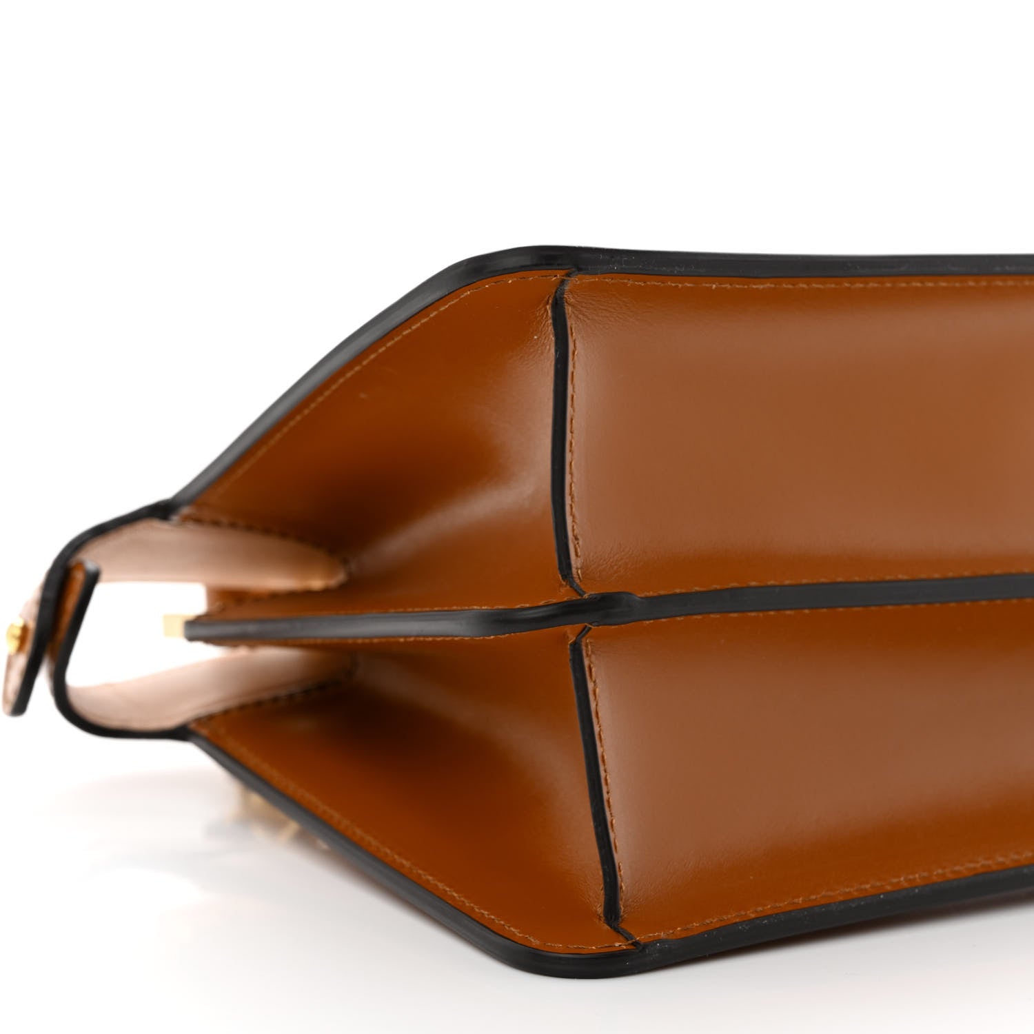 Fendi Vitello King Luxor Shiny Nappa Medium Peekaboo I SEE U East West Satchel Brandy Light Rose 10 of 11