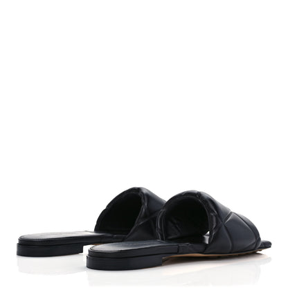 Bottega Veneta Nappa Quilted Rubber Lido Flat Sandals 37 Black 4 of 8