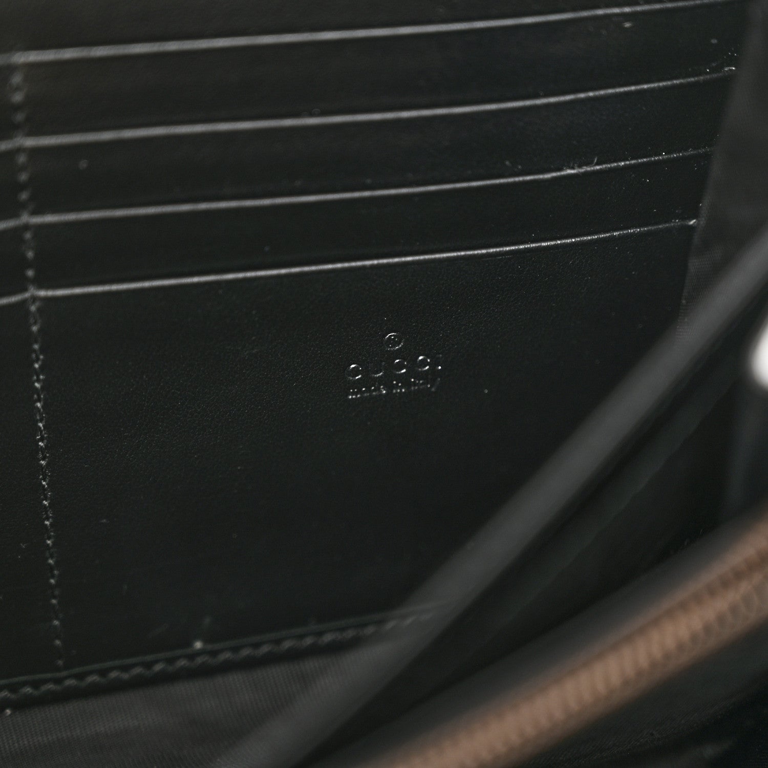 Gucci Calfskin Matelasse GG Marmont Chain Wallet Black 7 of 12