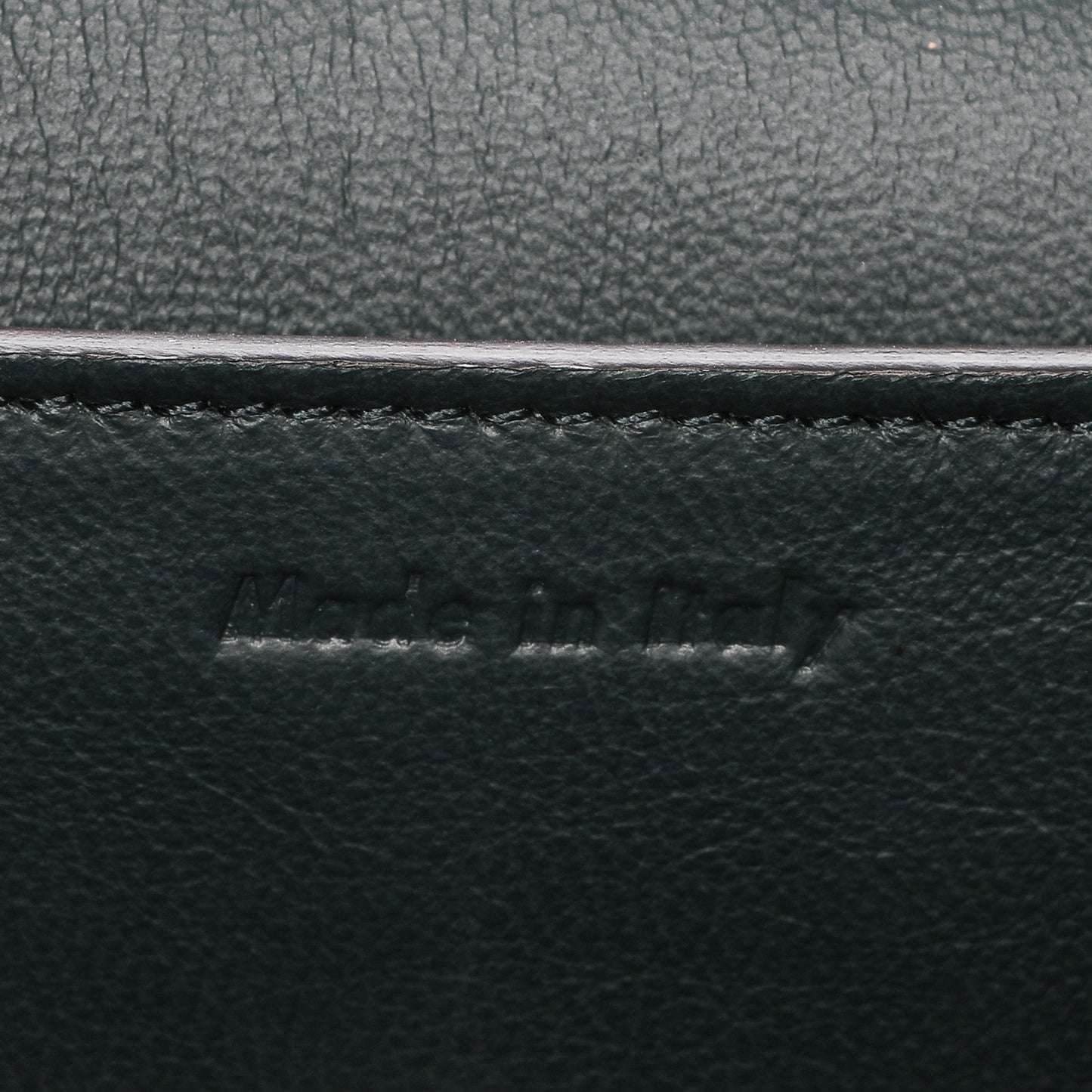 Shiny Smooth Calfskin Medium Frame Shoulder Bag Black Dark Green Mineral