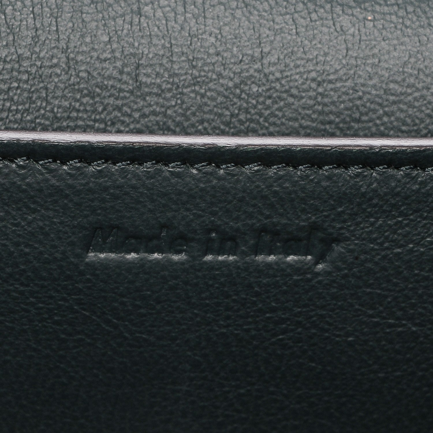 Celine Shiny Smooth Calfskin Medium Frame Shoulder Bag Black Dark Green Mineral 5 of 6
