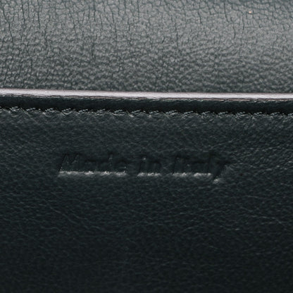 Celine Shiny Smooth Calfskin Medium Frame Shoulder Bag Black Dark Green Mineral 5 of 6