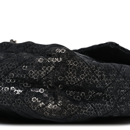 Chanel Hidden Sequin Maxi Flap Black 10 of 11
