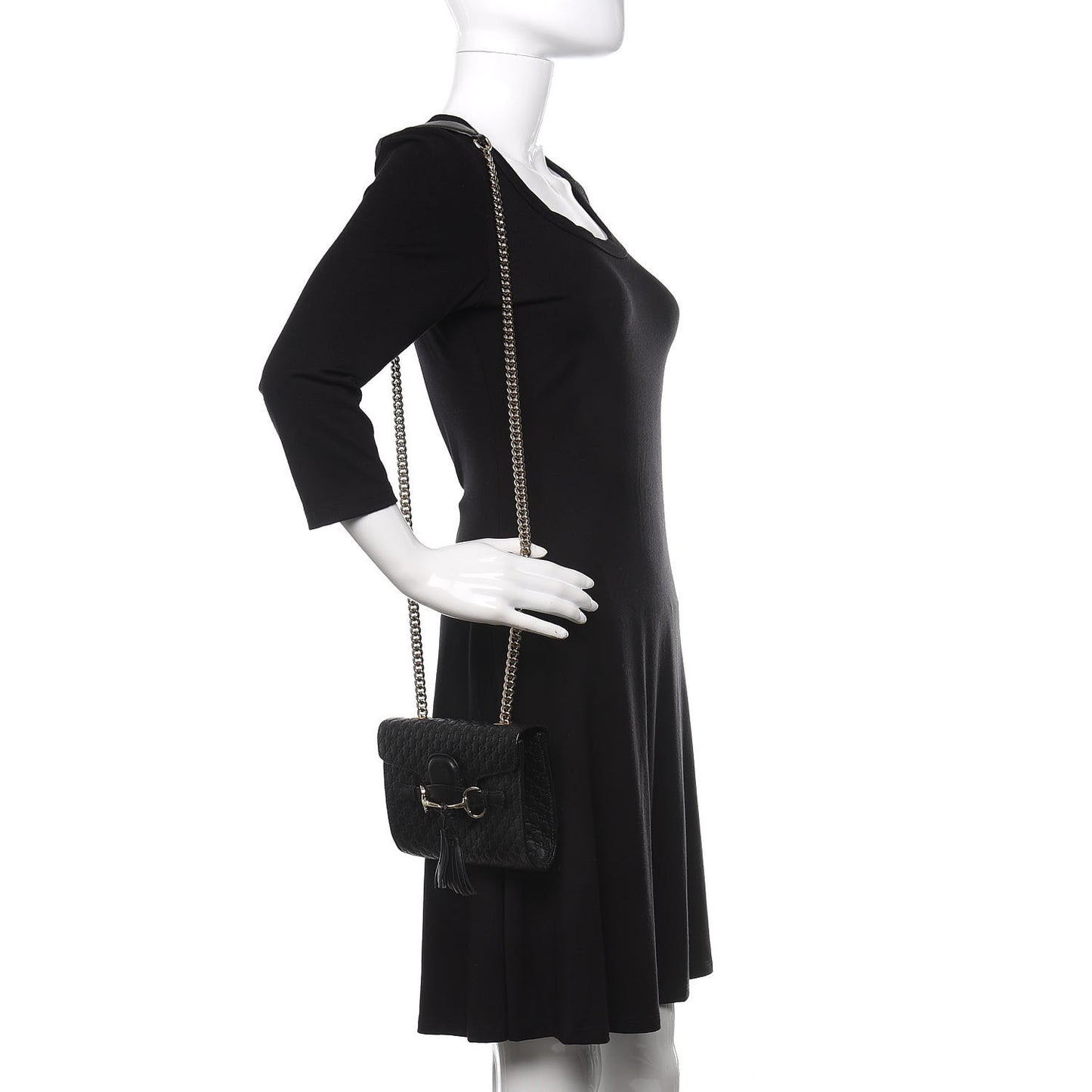 Microguccissima Mini Emily Shoulder Bag Black