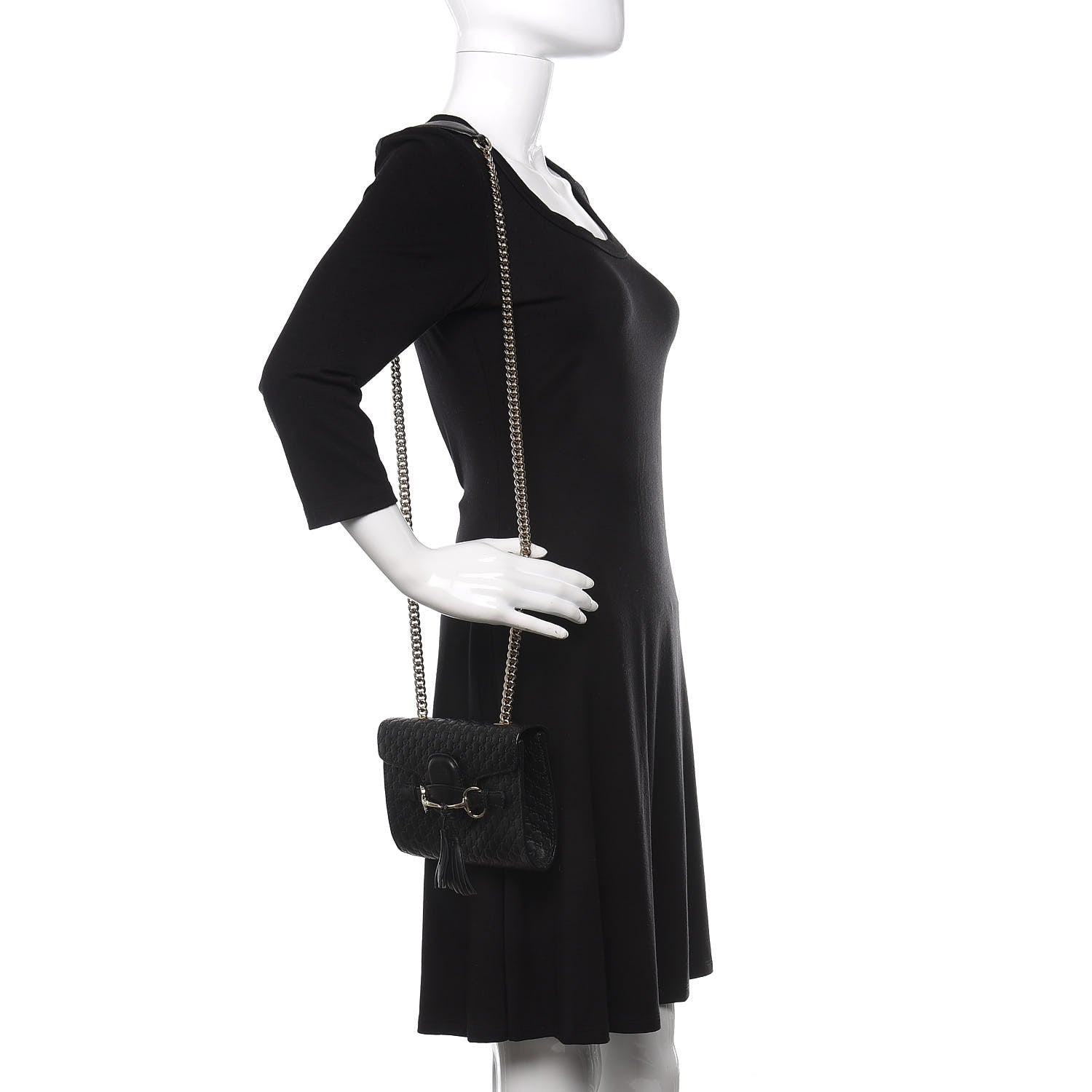 Gucci Microguccissima Mini Emily Shoulder Bag Black 2 of 11