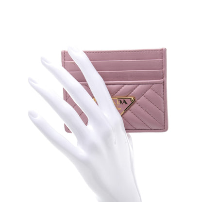 Prada Nappa Impunture Logo Card Holder Petalo 2 of 10