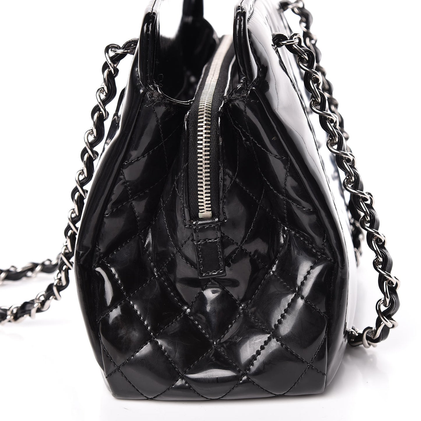 Vinyl Lipstick Ligne Tote Black