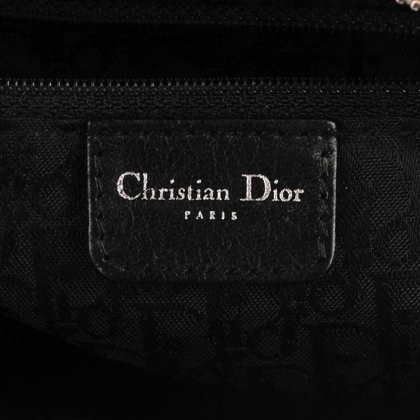 Calfskin Cannage Stitched Small Lady East West Lady Dior White