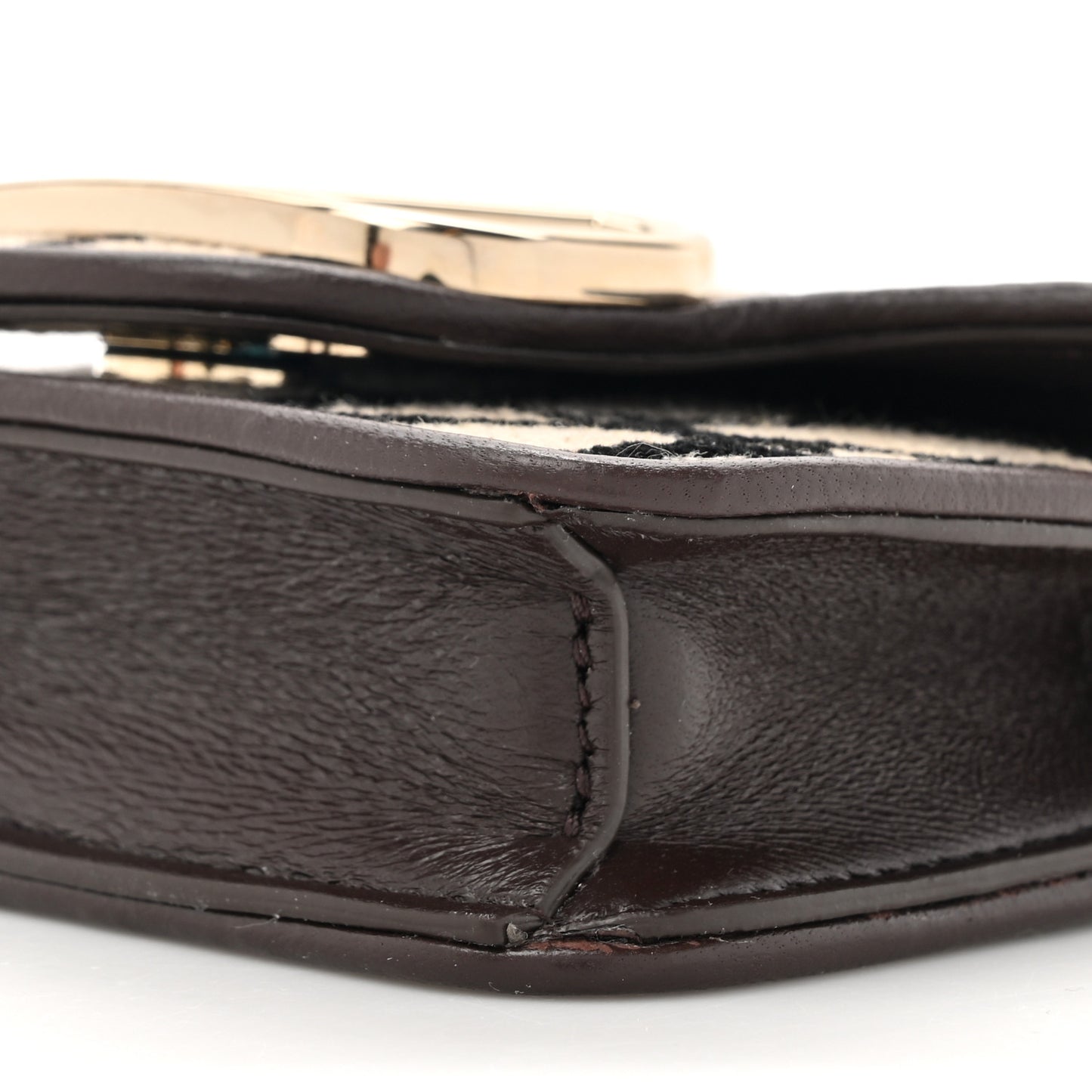 Toile Iconographe Goatskin Vlogo Card Case With Chain Naturale Black Fondant