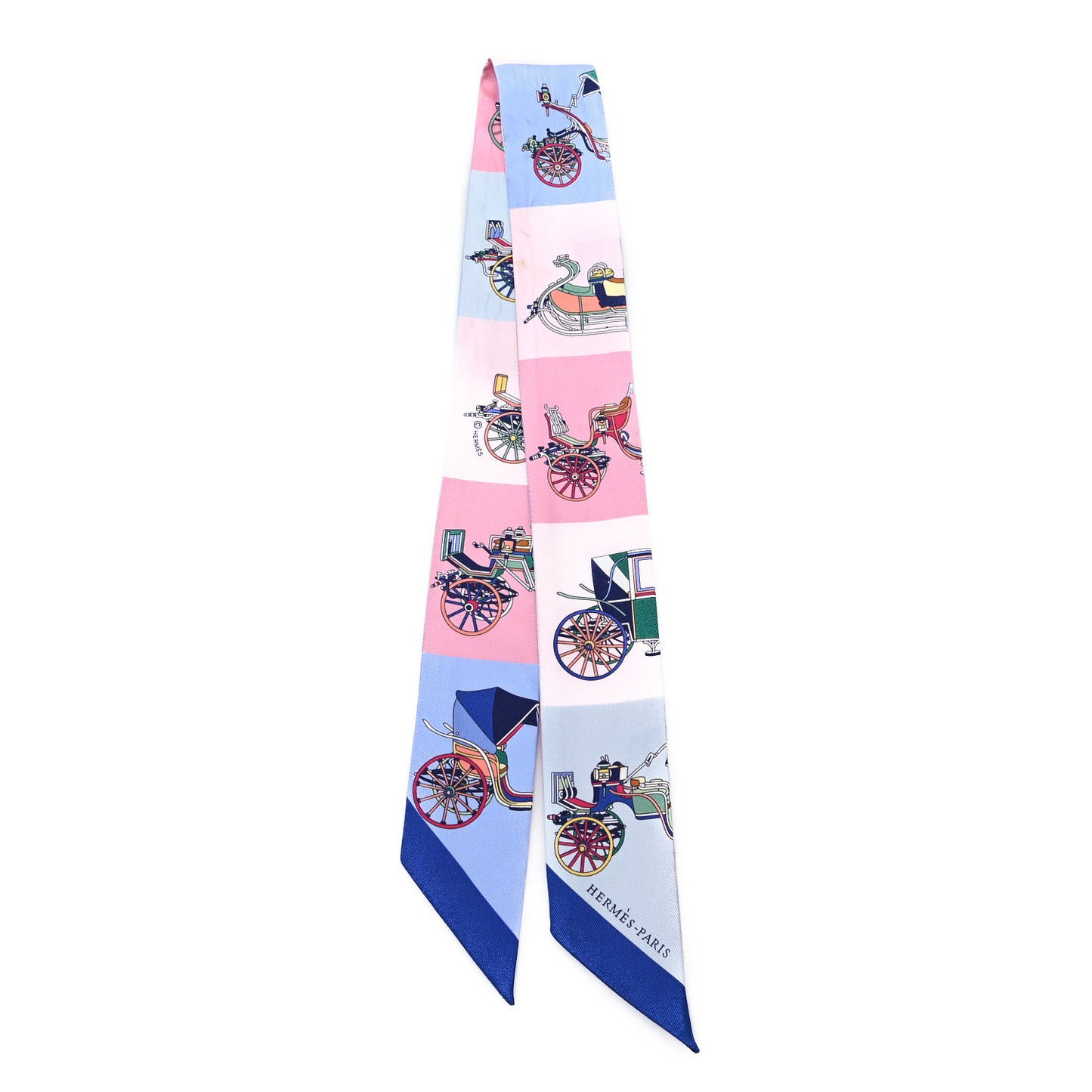 Silk Les Voitures Exquises Twilly Bleu Rose Vert