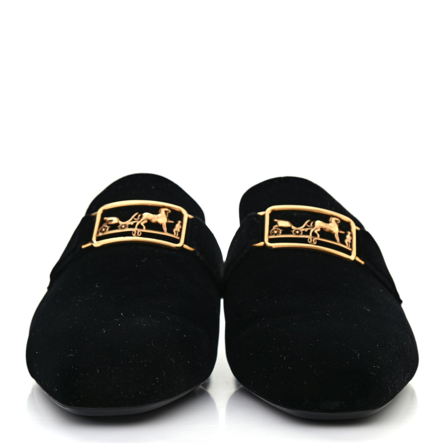 Velvet Vincennes Mules 37 Black