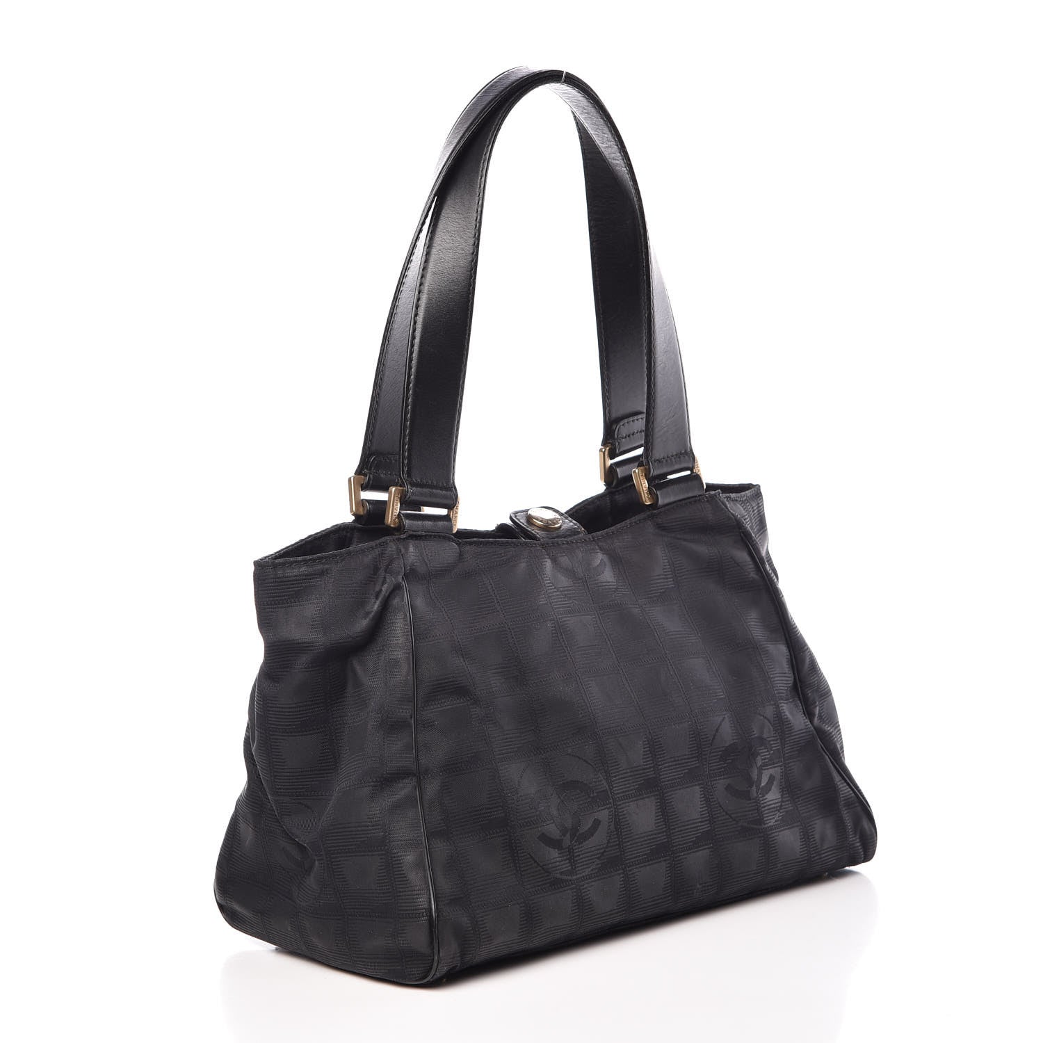 Chanel Nylon Travel Shoulder Bag Black 3 of 12