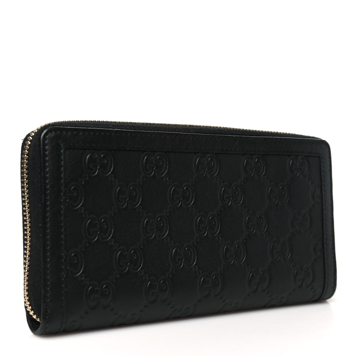 Guccissima Signature Sukey Zip Around Wallet Black