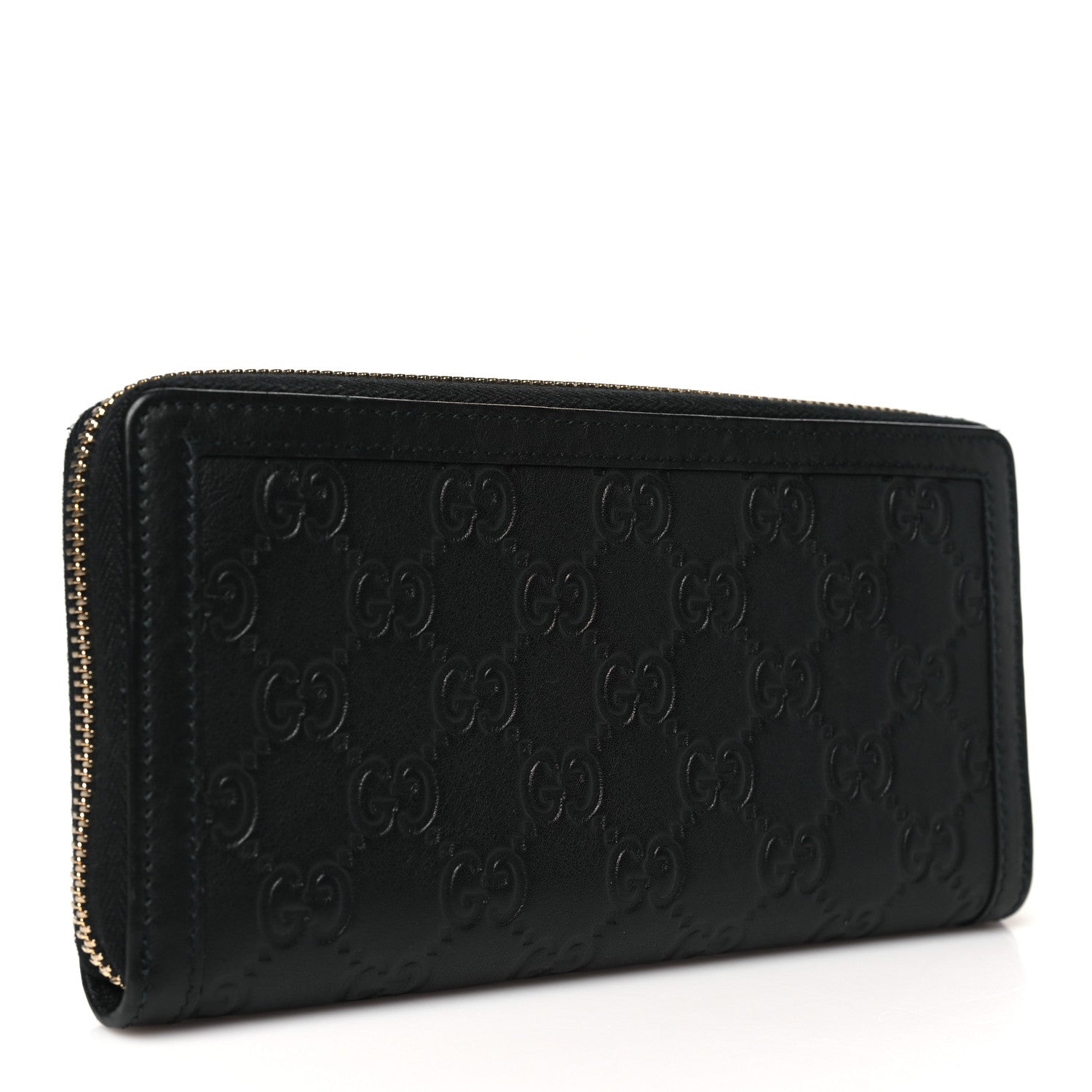 Gucci Guccissima Signature Sukey Zip Around Wallet Black 3 of 8